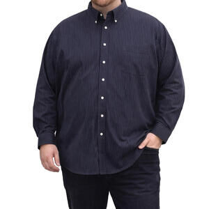 Roundtree & Yorke Men’s Button Down Shirt Size 2XT Blue Striped Long Sleeve